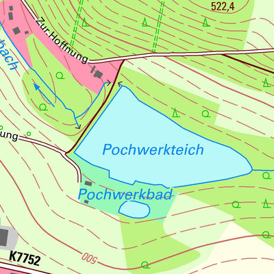 Staatsbetrieb Geobasisinformation und Vermessung Sachsen Langenau, Brand-Erbisdorf, Stadt (1:10,000 scale) digital map