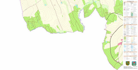 Staatsbetrieb Geobasisinformation und Vermessung Sachsen Langenbach, Pausa-Mühltroff, Stadt (1:10,000 scale) digital map