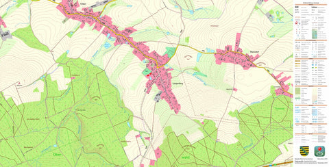 Staatsbetrieb Geobasisinformation und Vermessung Sachsen Langenberg, Callenberg (1:10,000 scale) digital map