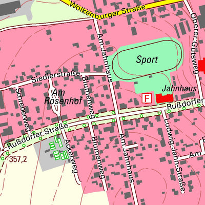 Staatsbetrieb Geobasisinformation und Vermessung Sachsen Langenchursdorf, Callenberg (1:10,000 scale) digital map