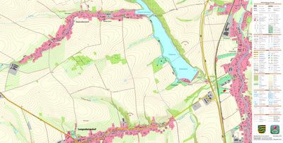 Staatsbetrieb Geobasisinformation und Vermessung Sachsen Langenhessen, Werdau, Stadt (1:10,000 scale) digital map