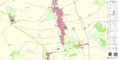 Staatsbetrieb Geobasisinformation und Vermessung Sachsen Langenreichenbach, Mockrehna (1:10,000 scale) digital map