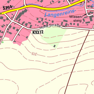Staatsbetrieb Geobasisinformation und Vermessung Sachsen Langenreinsdorf, Crimmitschau, Stadt (1:10,000 scale) digital map