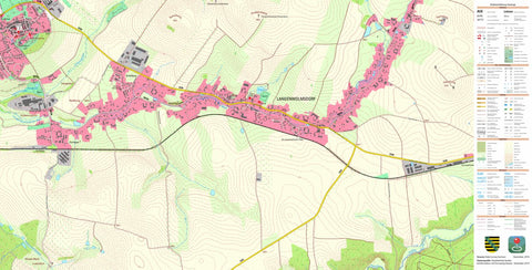 Staatsbetrieb Geobasisinformation und Vermessung Sachsen Langenwolmsdorf, Stolpen, Stadt (1:10,000 scale) digital map