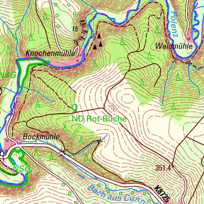 Staatsbetrieb Geobasisinformation und Vermessung Sachsen Langenwolmsdorf, Stolpen, Stadt (1:25,000 scale) digital map