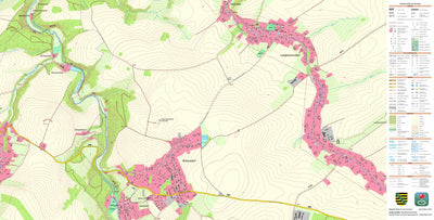 Staatsbetrieb Geobasisinformation und Vermessung Sachsen Langhennersdorf, Oberschöna (1:10,000 scale) digital map