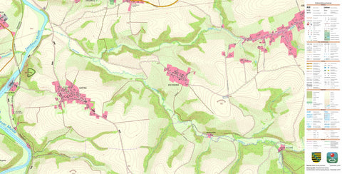 Staatsbetrieb Geobasisinformation und Vermessung Sachsen Lastau, Colditz, Stadt (1:10,000 scale) digital map