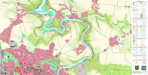 Staatsbetrieb Geobasisinformation und Vermessung Sachsen Lauenhain, Mittweida, Stadt, Hochschulstadt (1:10,000 scale) digital map