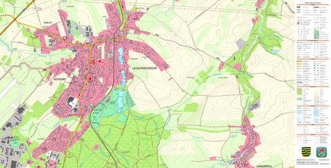 Staatsbetrieb Geobasisinformation und Vermessung Sachsen Lausa/Friedersdorf, Dresden, Stadt (1:10,000 scale) digital map