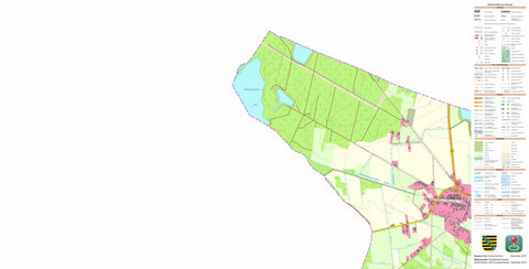 Staatsbetrieb Geobasisinformation und Vermessung Sachsen Lauta, Dorf, Lauta, Stadt (1:10,000 scale) digital map