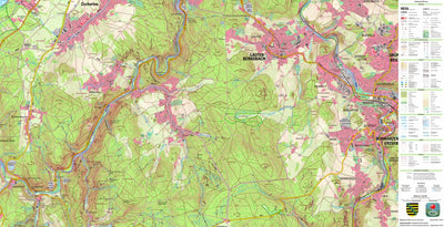 Staatsbetrieb Geobasisinformation und Vermessung Sachsen Lauter, Lauter-Bernsbach, Stadt (1:25,000 scale) digital map