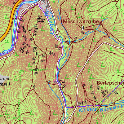 Staatsbetrieb Geobasisinformation und Vermessung Sachsen Lauter, Lauter-Bernsbach, Stadt (1:25,000 scale) digital map