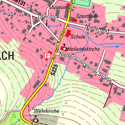 Staatsbetrieb Geobasisinformation und Vermessung Sachsen Lauterbach, Marienberg, Stadt (1:10,000 scale) digital map