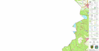 Staatsbetrieb Geobasisinformation und Vermessung Sachsen Leippe, Lauta, Stadt (1:25,000 scale) digital map