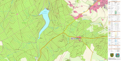 Staatsbetrieb Geobasisinformation und Vermessung Sachsen Lengefeld, Pockau-Lengefeld, Stadt (1:10,000 scale) digital map