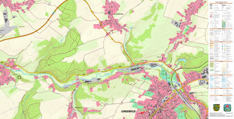 Staatsbetrieb Geobasisinformation und Vermessung Sachsen Lengenfeld, Lengenfeld, Stadt (1:10,000 scale) digital map