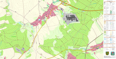 Staatsbetrieb Geobasisinformation und Vermessung Sachsen Leppersdorf, Wachau (1:10,000 scale) digital map