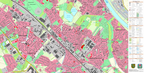 Staatsbetrieb Geobasisinformation und Vermessung Sachsen Leuben, Dresden, Stadt (1:10,000 scale) digital map