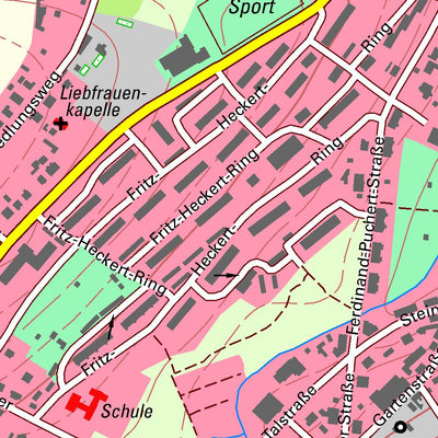 Staatsbetrieb Geobasisinformation und Vermessung Sachsen Leubnitz, Werdau, Stadt 1 (1:10,000 scale) digital map