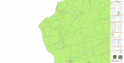 Staatsbetrieb Geobasisinformation und Vermessung Sachsen Leubnitz, Werdau, Stadt 2 (1:10,000 scale) digital map