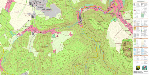 Staatsbetrieb Geobasisinformation und Vermessung Sachsen Leupoldishain, Königstein/Sächs. Schw., Stadt (1:10,000 scale) digital map