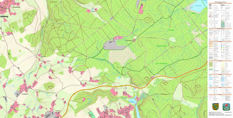 Staatsbetrieb Geobasisinformation und Vermessung Sachsen Lichtenau, Stützengrün (1:10,000 scale) digital map