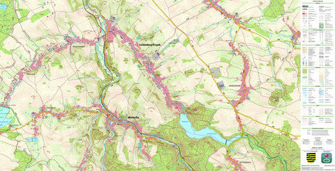 Staatsbetrieb Geobasisinformation und Vermessung Sachsen Lichtenberg/Erzgeb., Lichtenberg/Erzgeb. (1:25,000 scale) digital map