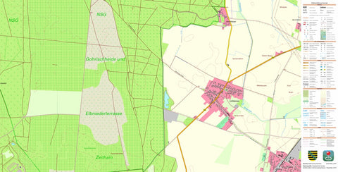 Staatsbetrieb Geobasisinformation und Vermessung Sachsen Lichtensee, Wülknitz (1:10,000 scale) digital map