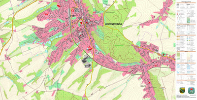 Staatsbetrieb Geobasisinformation und Vermessung Sachsen Lichtenstein/Sa., Lichtenstein/Sa., Stadt (1:10,000 scale) digital map