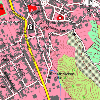 Staatsbetrieb Geobasisinformation und Vermessung Sachsen Lichtenstein/Sa., Lichtenstein/Sa., Stadt (1:10,000 scale) digital map