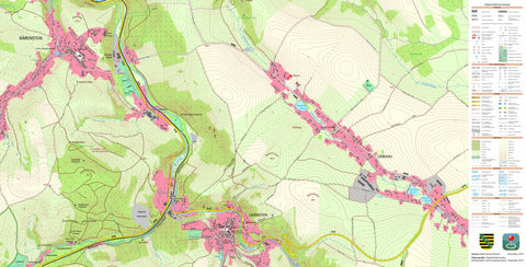 Staatsbetrieb Geobasisinformation und Vermessung Sachsen Liebenau, Altenberg, Stadt (1:10,000 scale) digital map