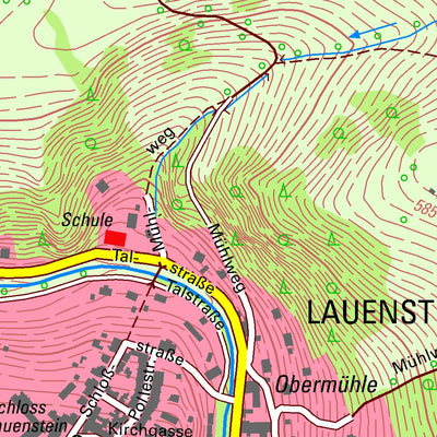Staatsbetrieb Geobasisinformation und Vermessung Sachsen Liebenau, Altenberg, Stadt (1:10,000 scale) digital map