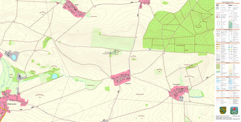 Staatsbetrieb Geobasisinformation und Vermessung Sachsen Liebschütz, Liebschützberg (1:10,000 scale) digital map