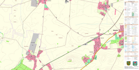 Staatsbetrieb Geobasisinformation und Vermessung Sachsen Liemehna, Jesewitz (1:10,000 scale) digital map