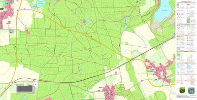 Staatsbetrieb Geobasisinformation und Vermessung Sachsen Lieske, Oßling (1:10,000 scale) digital map