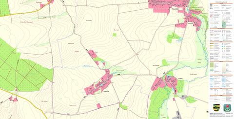 Staatsbetrieb Geobasisinformation und Vermessung Sachsen Limbach, Oschatz, Stadt (1:10,000 scale) digital map