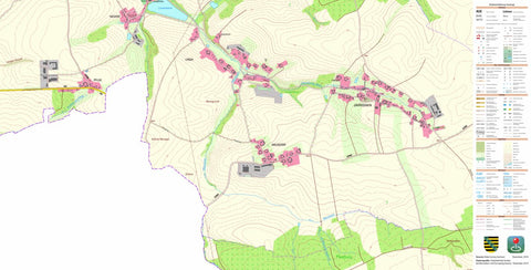 Staatsbetrieb Geobasisinformation und Vermessung Sachsen Linda, Frohburg, Stadt (1:10,000 scale) digital map