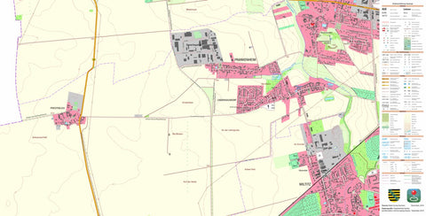 Staatsbetrieb Geobasisinformation und Vermessung Sachsen Lindennaundorf, Markranstädt, Stadt (1:10,000 scale) digital map