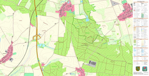 Staatsbetrieb Geobasisinformation und Vermessung Sachsen Linz, Schönfeld (1:10,000 scale) digital map