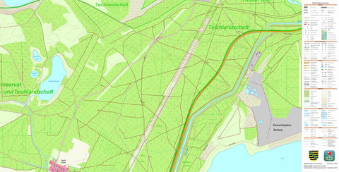 Staatsbetrieb Geobasisinformation und Vermessung Sachsen Lippen, Lohsa (1:10,000 scale) digital map
