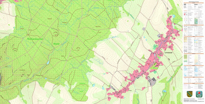 Staatsbetrieb Geobasisinformation und Vermessung Sachsen Lippersdorf, Pockau-Lengefeld, Stadt (1:10,000 scale) digital map