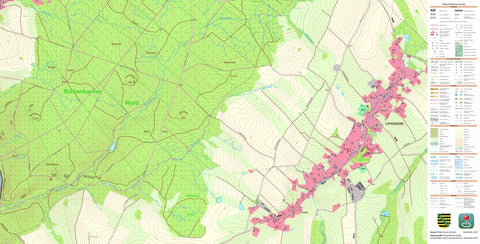 Staatsbetrieb Geobasisinformation und Vermessung Sachsen Lippersdorf, Pockau-Lengefeld, Stadt (1:10,000 scale) digital map