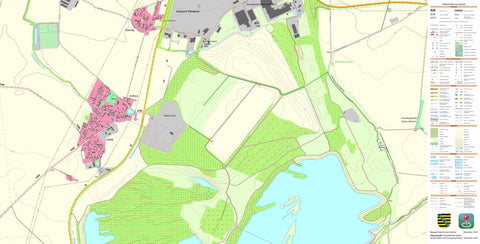 Staatsbetrieb Geobasisinformation und Vermessung Sachsen Lissa, Wiedemar (1:10,000 scale) digital map