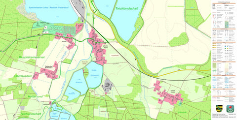 Staatsbetrieb Geobasisinformation und Vermessung Sachsen Litschen, Lohsa (1:10,000 scale) digital map