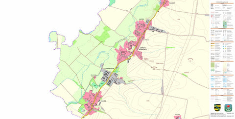Staatsbetrieb Geobasisinformation und Vermessung Sachsen Löbnitz-Bennewitz, Groitzsch, Stadt (1:10,000 scale) digital map