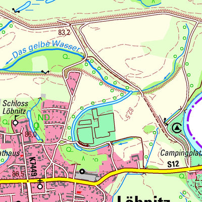 Staatsbetrieb Geobasisinformation und Vermessung Sachsen Löbnitz, Löbnitz (1:25,000 scale) digital map