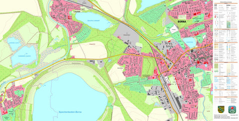 Staatsbetrieb Geobasisinformation und Vermessung Sachsen Lobstädt, Neukieritzsch (1:10,000 scale) digital map