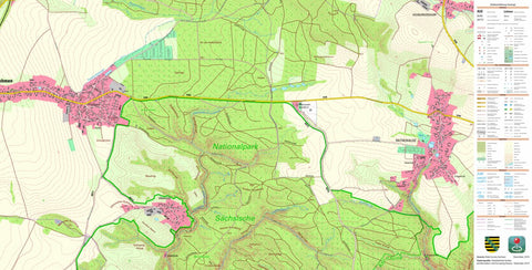 Staatsbetrieb Geobasisinformation und Vermessung Sachsen Lohmen, Lohmen (1:10,000 scale) digital map