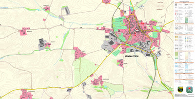 Staatsbetrieb Geobasisinformation und Vermessung Sachsen Lommatzsch, Lommatzsch, Stadt (1:10,000 scale) digital map