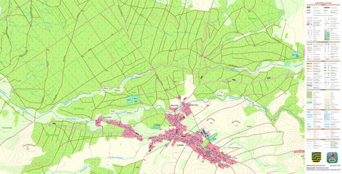 Staatsbetrieb Geobasisinformation und Vermessung Sachsen Lomnitz, Wachau (1:10,000 scale) digital map